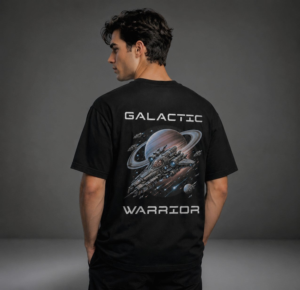 Galactic Warrior Oversized T-Shirt for Men