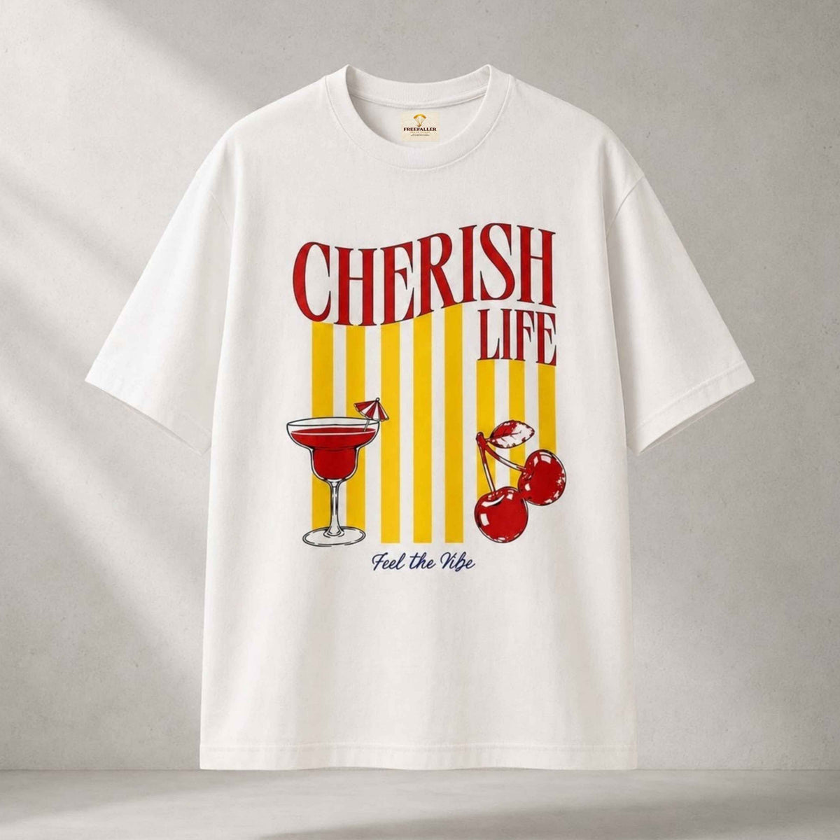 Cherish Life White Relaxed Fit Graphic T-Shirt for Women