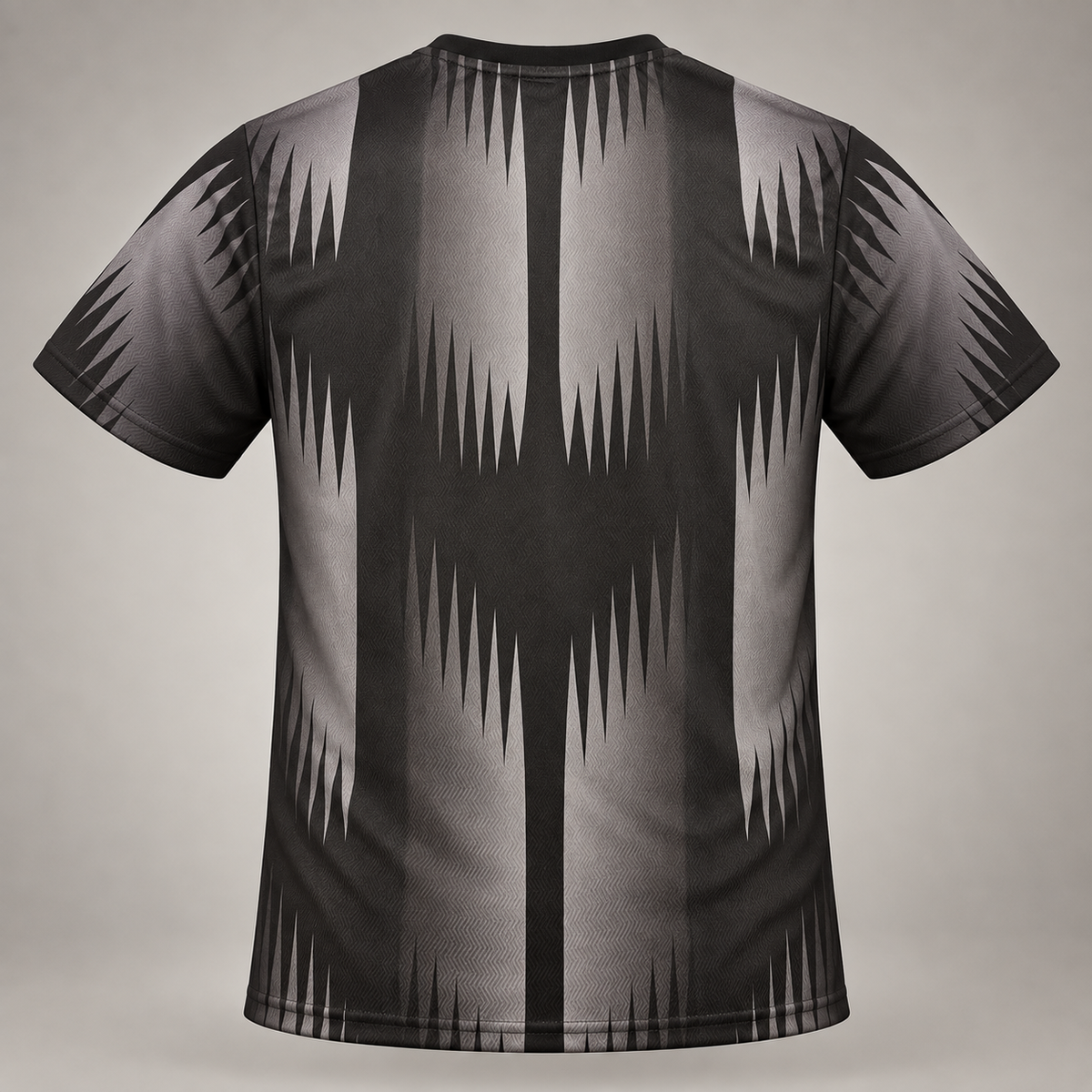 BLAZE Men's Black & Grey Jacquard Slim Dry Fit T-Shirt | EVOLVE by FREEFALLER