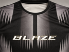 BLAZE Men's Black & Grey Jacquard Slim Dry Fit T-Shirt | EVOLVE by FREEFALLER