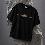 Galactic Warrior Black Oversized T-Shirt for Men - FREEFALLER