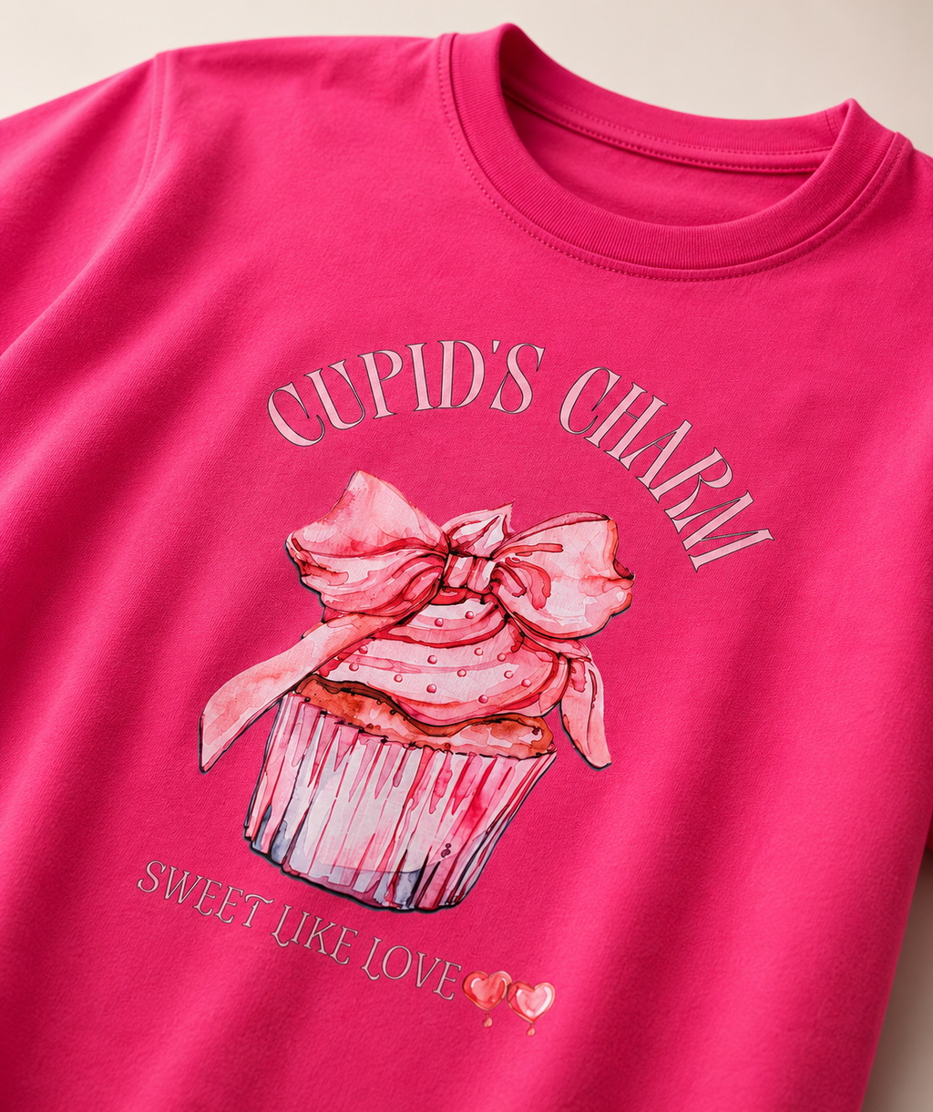 Cupid's Charm Pink Regular Fit T-Shirt