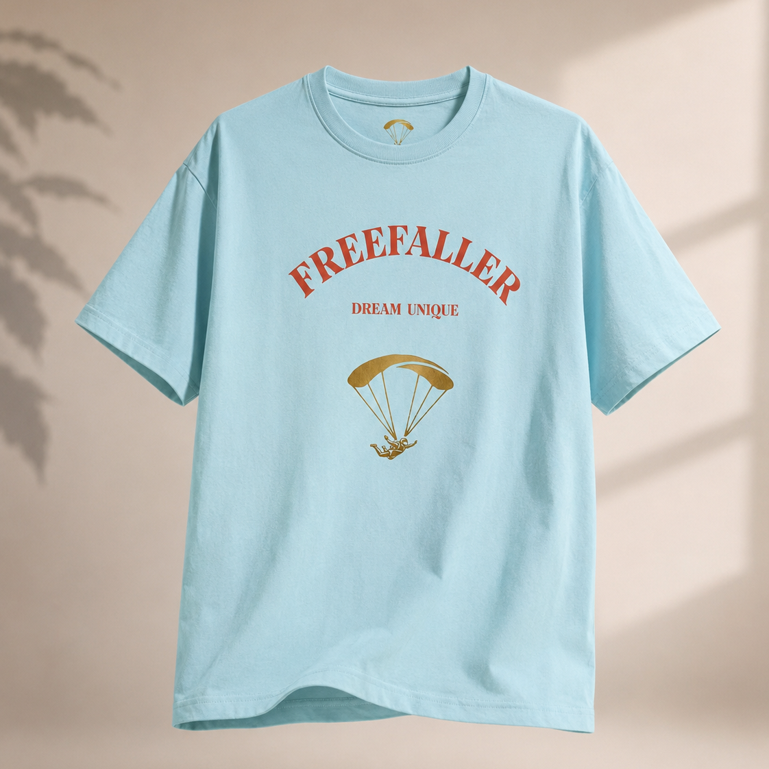 FREEFALLER Signature Logo Regular Fit T-Shirt - Women | Ice Blue | 100% Organic Cotton