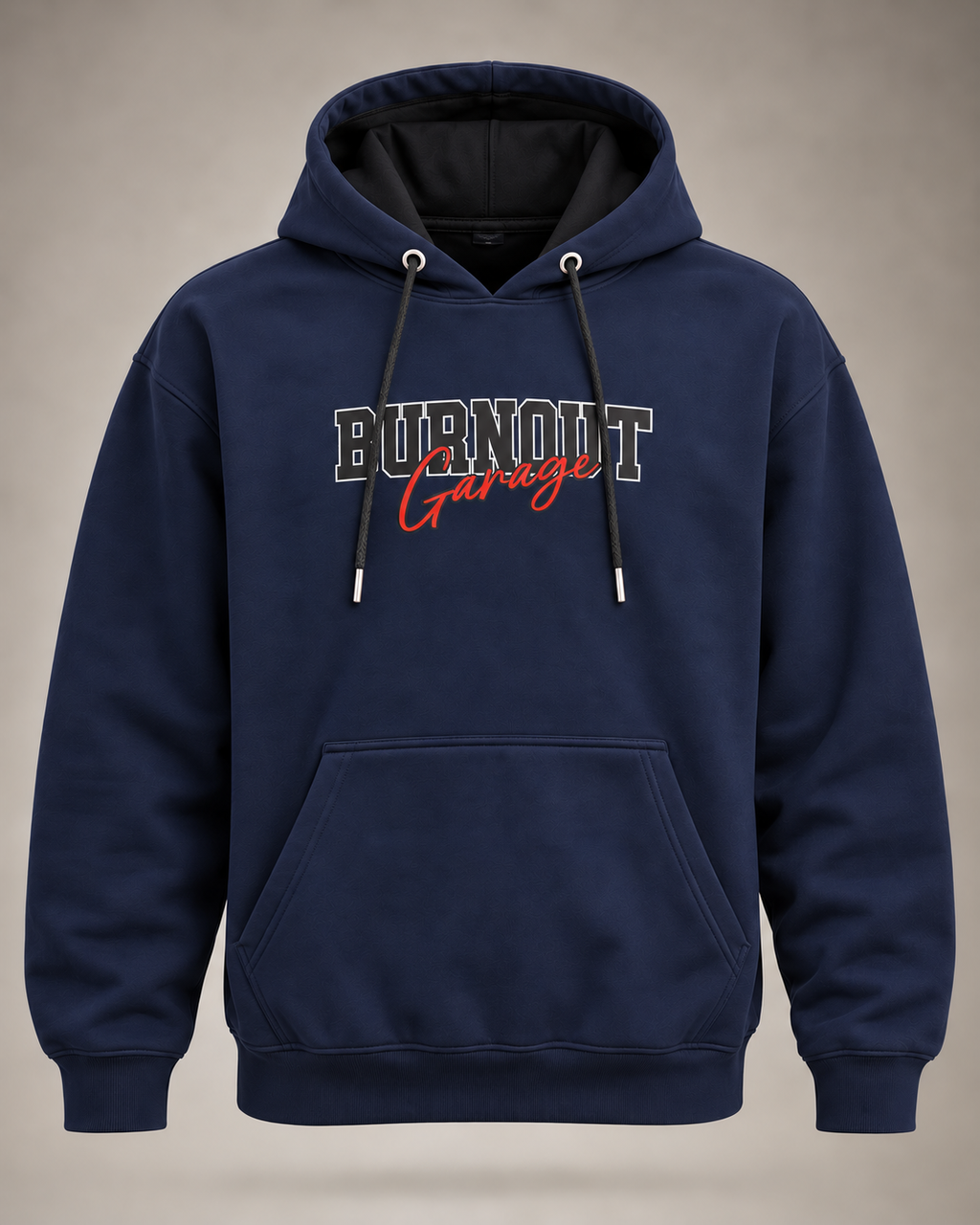 F1 Inspired - FF MOTOZEN Navy Blue Men's Oversized Graphic Hoodie | FREEFALLER