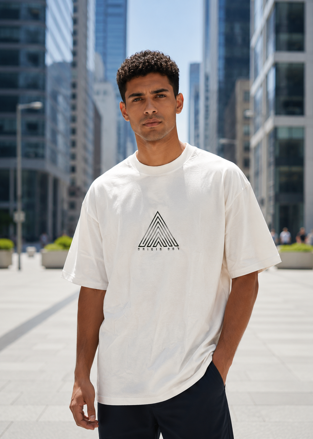 Origin 007 Oversized OffWhite T-Shirt for Men
