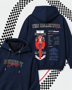 F1 Inspired - FF MOTOZEN Navy Blue Men's Oversized Graphic Hoodie | FREEFALLER