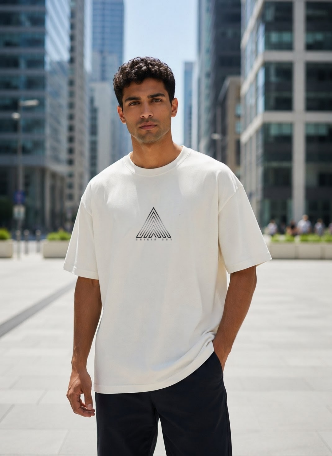 Origin 007 Oversized OffWhite T-Shirt for Men