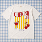 Cherish Life White Relaxed Fit Graphic T-Shirt for Women