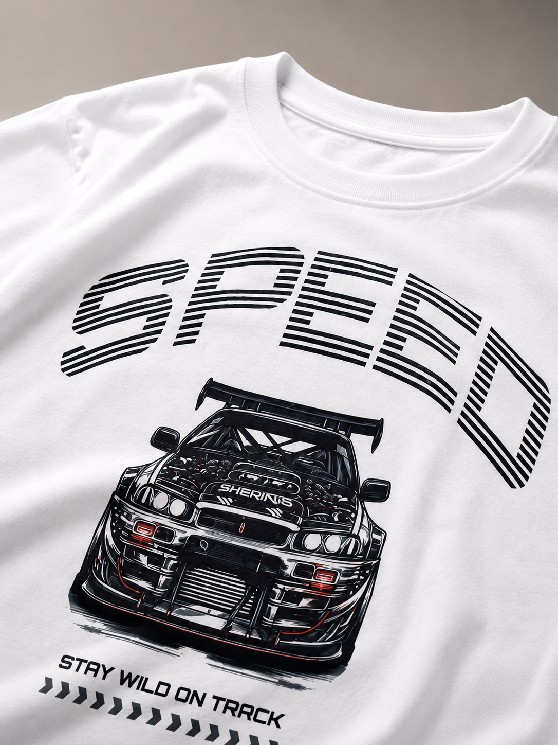 Car Speed Graphic T-Shirt for Men