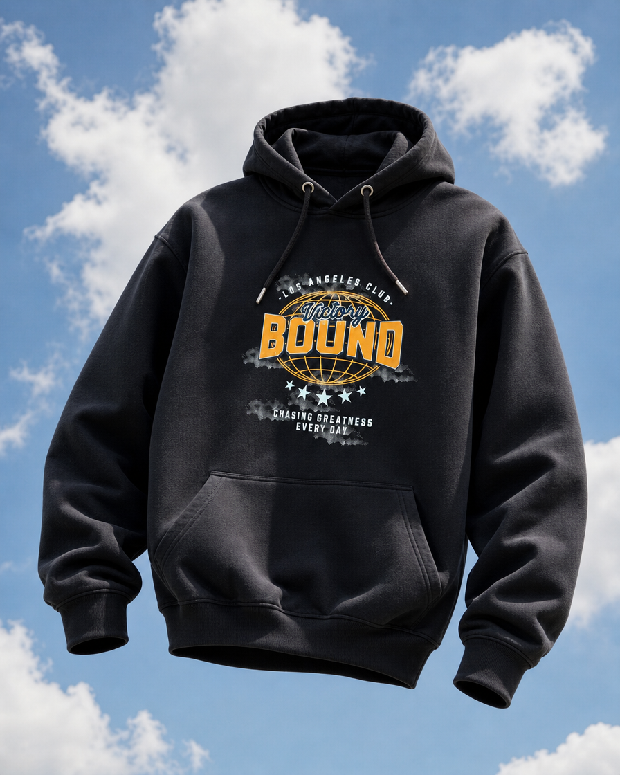 Los Angeles Victory Bound Unisex Oversized Graphic Hoodie – Black (Copy)