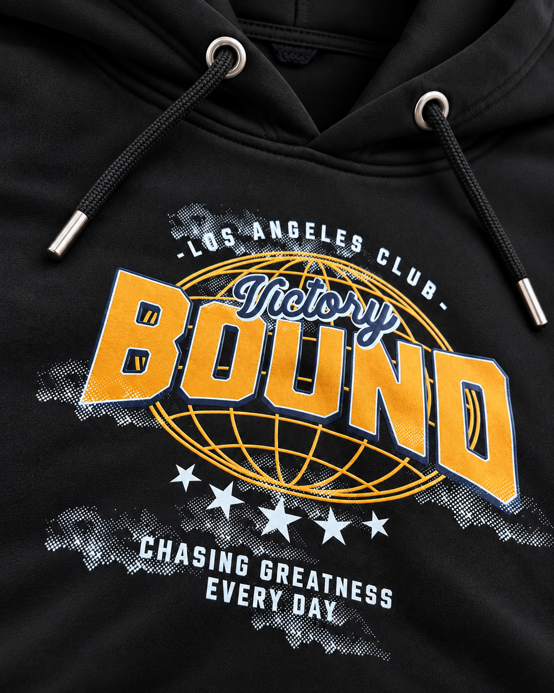 Los Angeles Victory Bound Unisex Oversized Graphic Hoodie – Black (Copy)