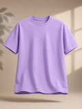 Lavender Solid Regular Fit T-Shirt for Women | 100% Organic Cotton