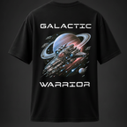 Galactic Warrior Black Oversized T-Shirt for Men