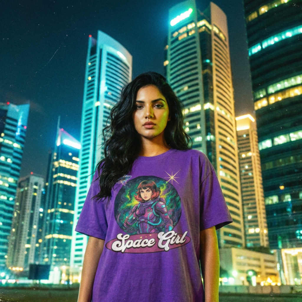 Space Girl Graphic T-Shirt for Women